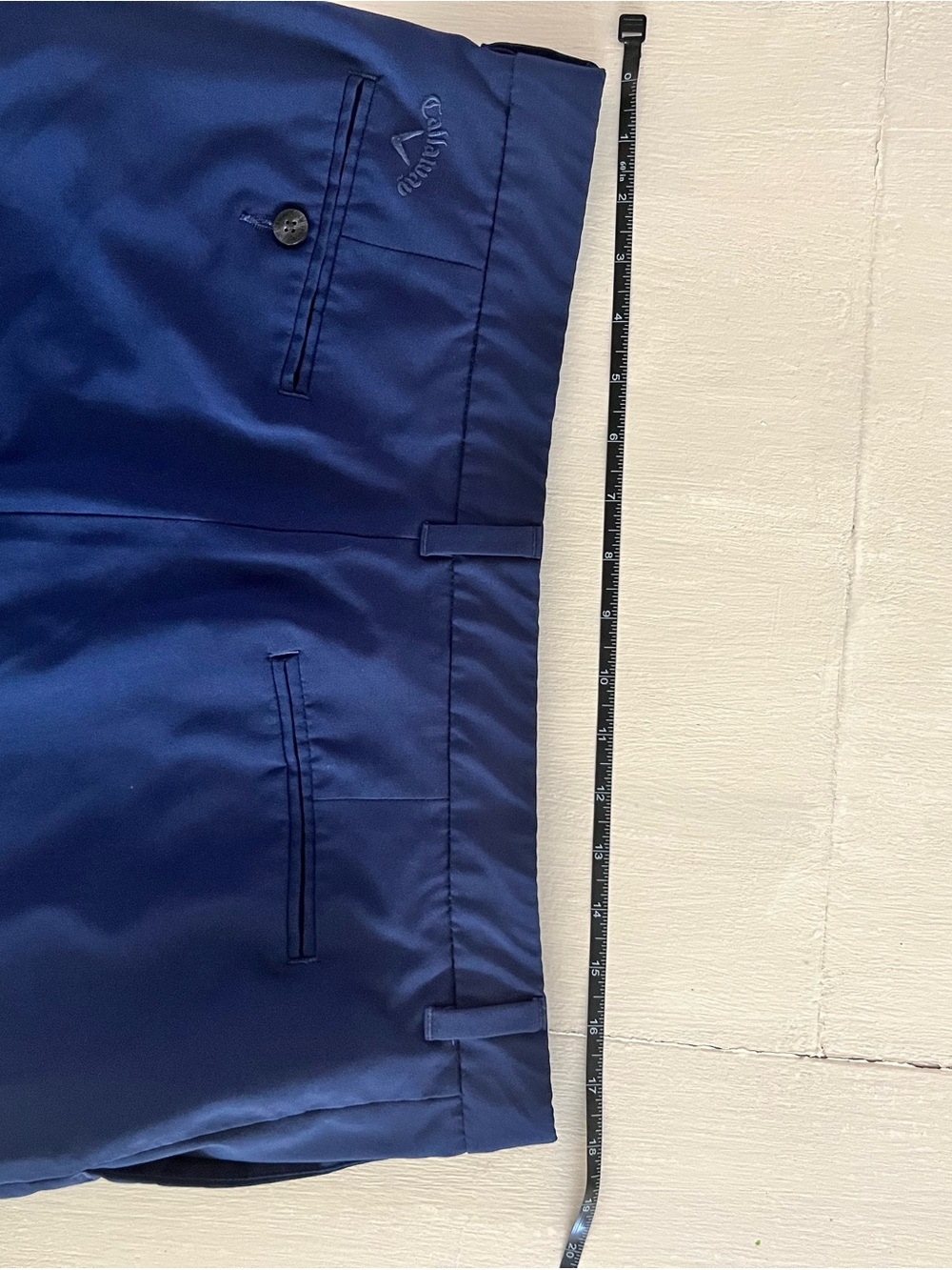 Callaway Men’s Navy Performance Golf Shorts Size 36 Stretch Flat Front - Picture 6 of 8